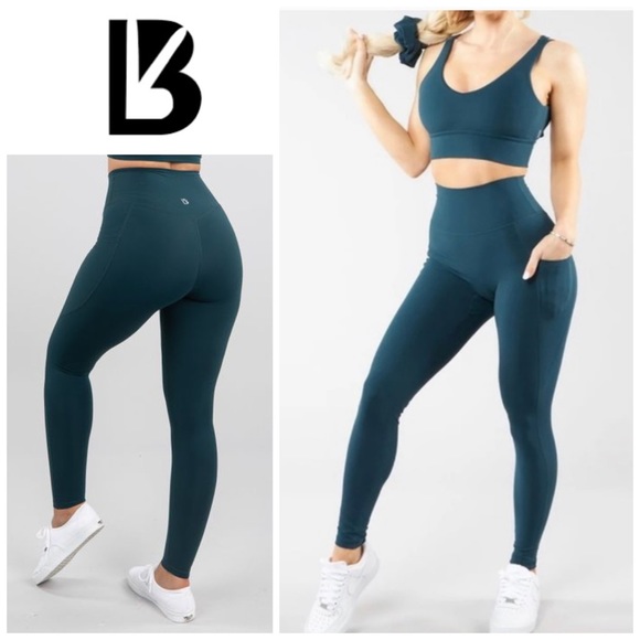 BuffBunny Sz S Rosa Pocket Leggings in Teal Me More Size Small - Picture 16 of 16